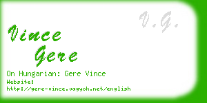 vince gere business card